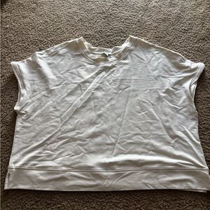 CUYANA Tan Beige Cropped Boxy Tank Top Women's Size L